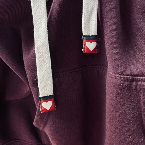 Reflex Love Women's M Medium Maroon Red Hooded Pullover Fleece Sweatshirt - Picture 5 of 11